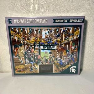 Michigan State Spartans 500 Piece Jigsaw Puzzle “Barnyard Fans” NEW & SEALED